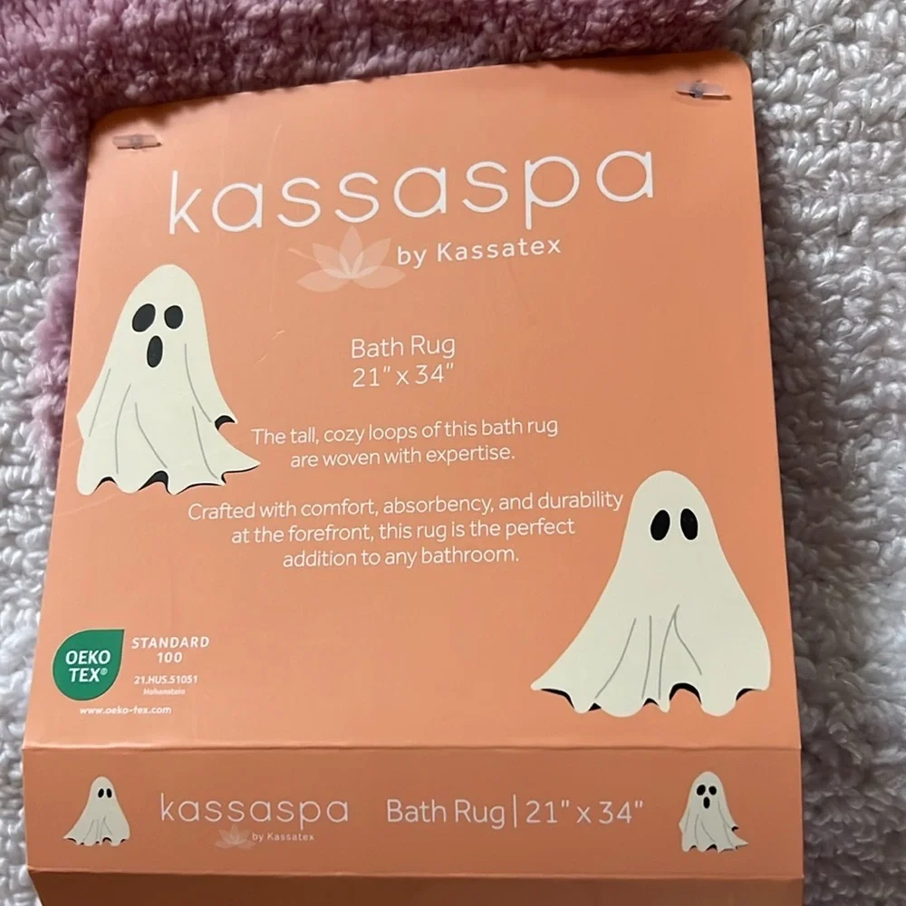 Kassaspa by Kassatex Pink Ghost Bath Rug